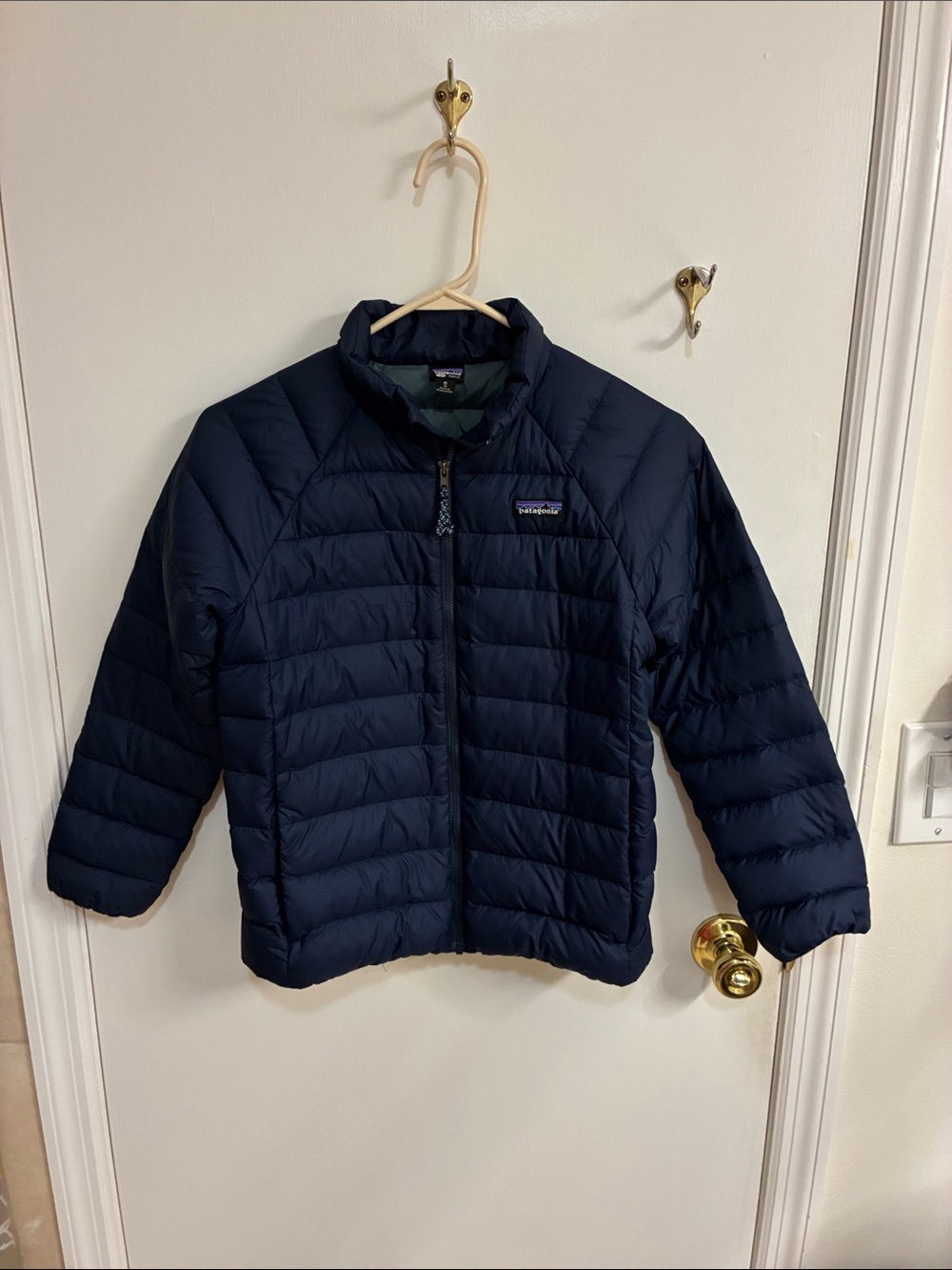 Patagonia Kids Navy Puffer Jacket Sz M-10